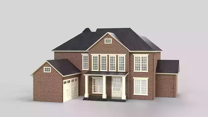 British House Design 20T4  Low-poly 3D model