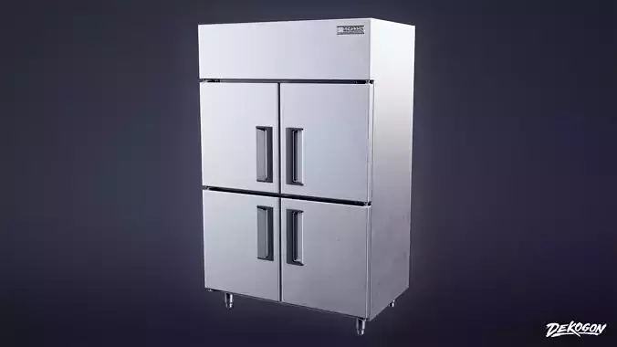 KITCHEN - Industrial Fridge 02 - LOW POLY