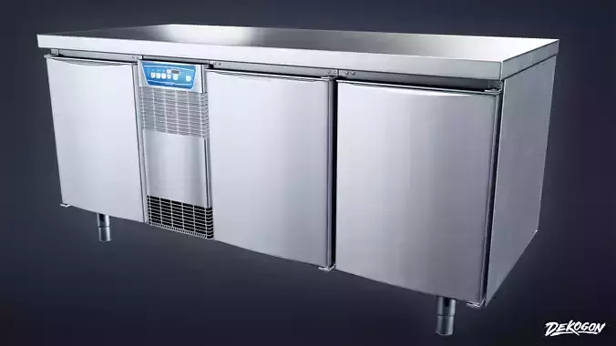 KITCHEN - Industrial Fridge Counter 01 - LOW POLY
