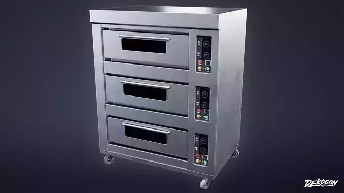 KITCHEN - Industrial Oven 01 - LOW POLY