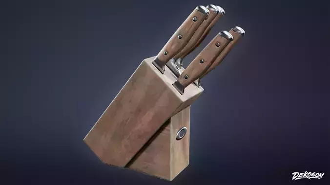 KITCHEN - Knife Set 01 - LOW POLY