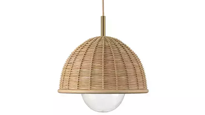 Luna wicker rattan ceiling lamp