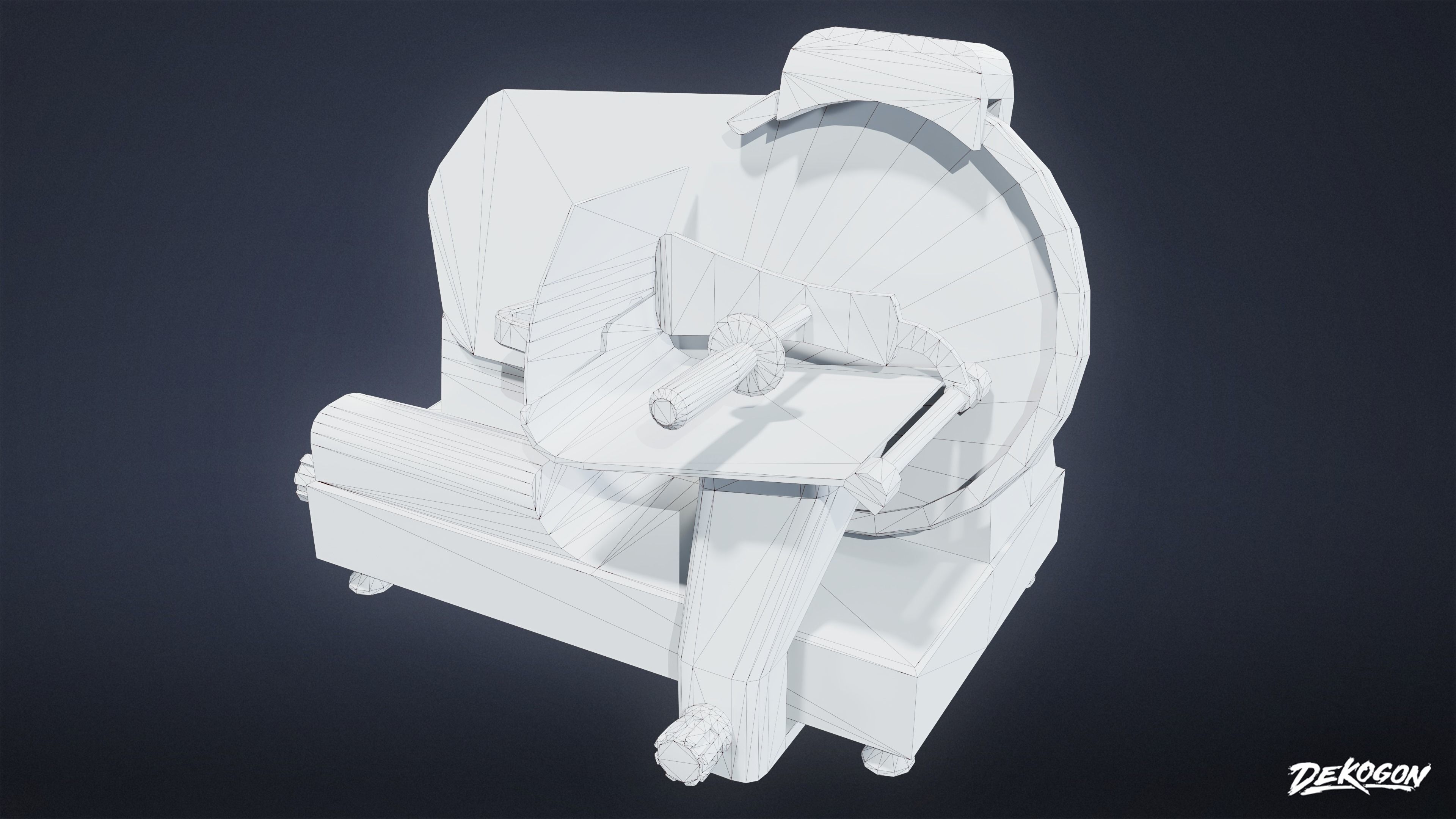 KITCHEN - Meat Slicer 01 - LOW POLY Low-poly 3D model_1