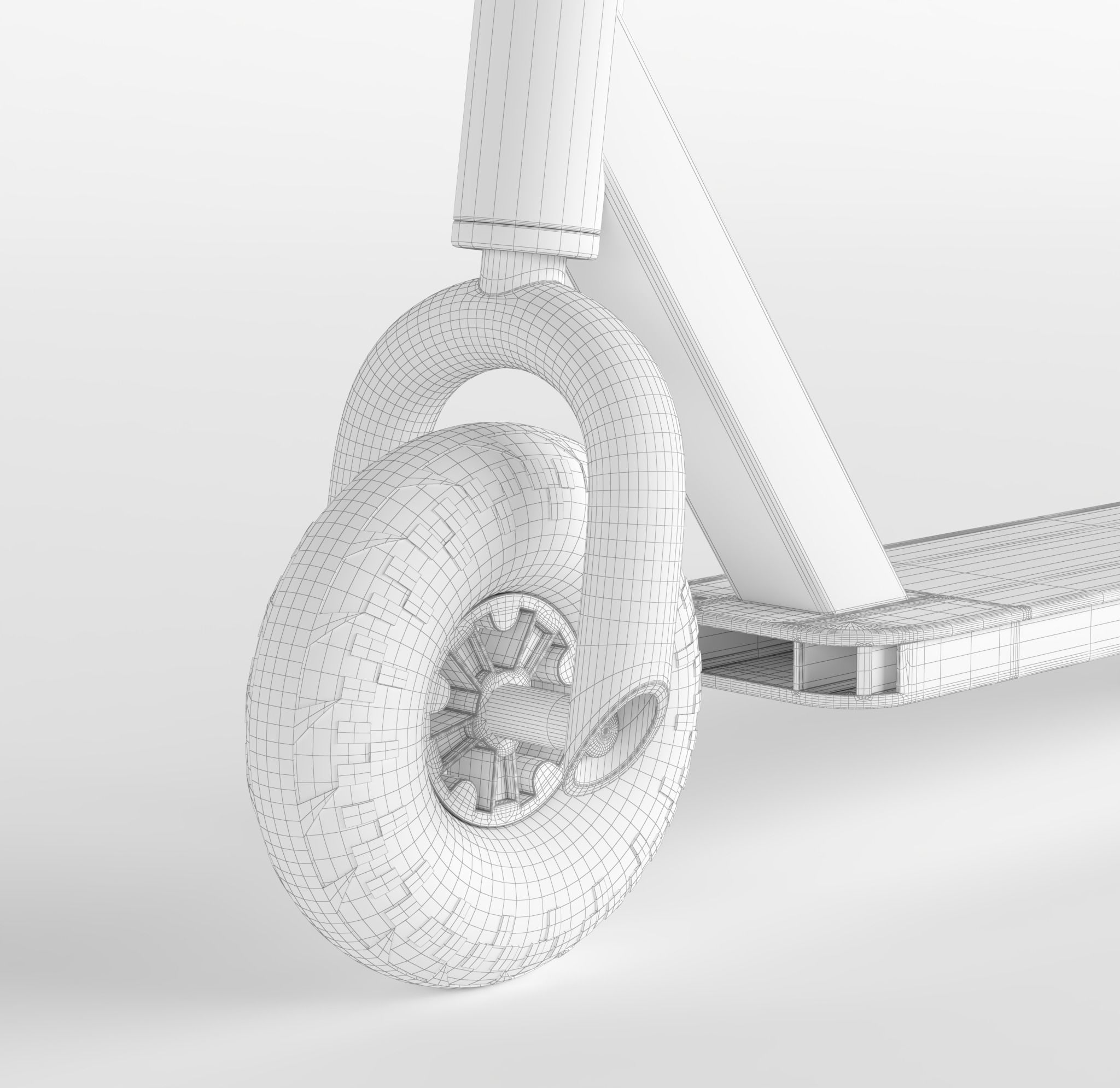 Scooter Low-poly 3D model_1