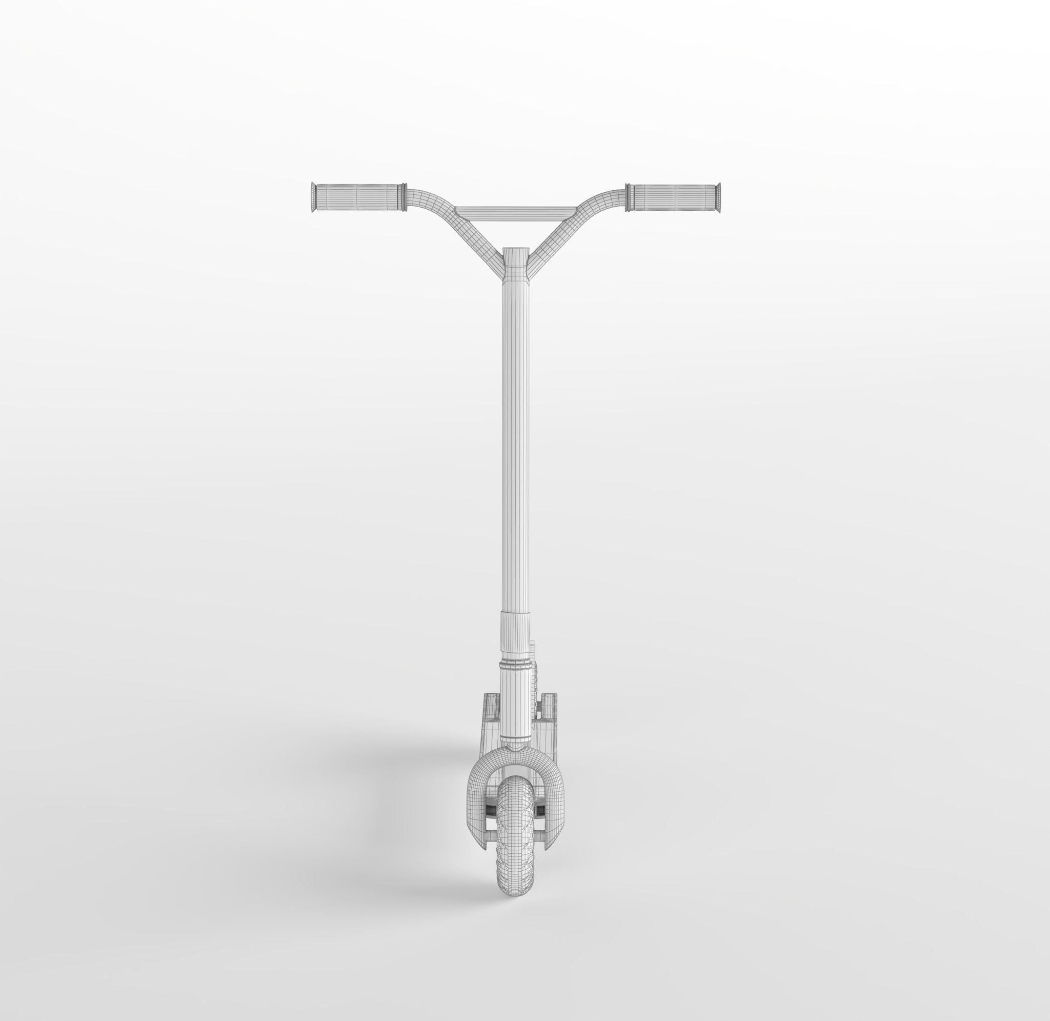 Scooter Low-poly 3D model_2