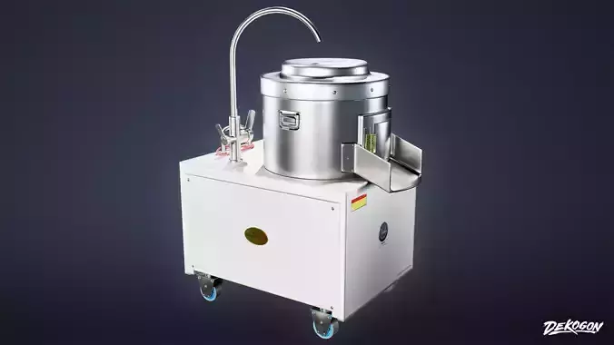 KITCHEN - Potato Peeling Machine 01 - LOW POLY