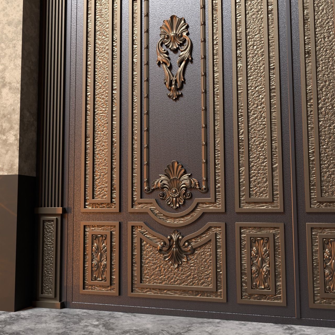 Gate rg13 Low-poly 3D model_4