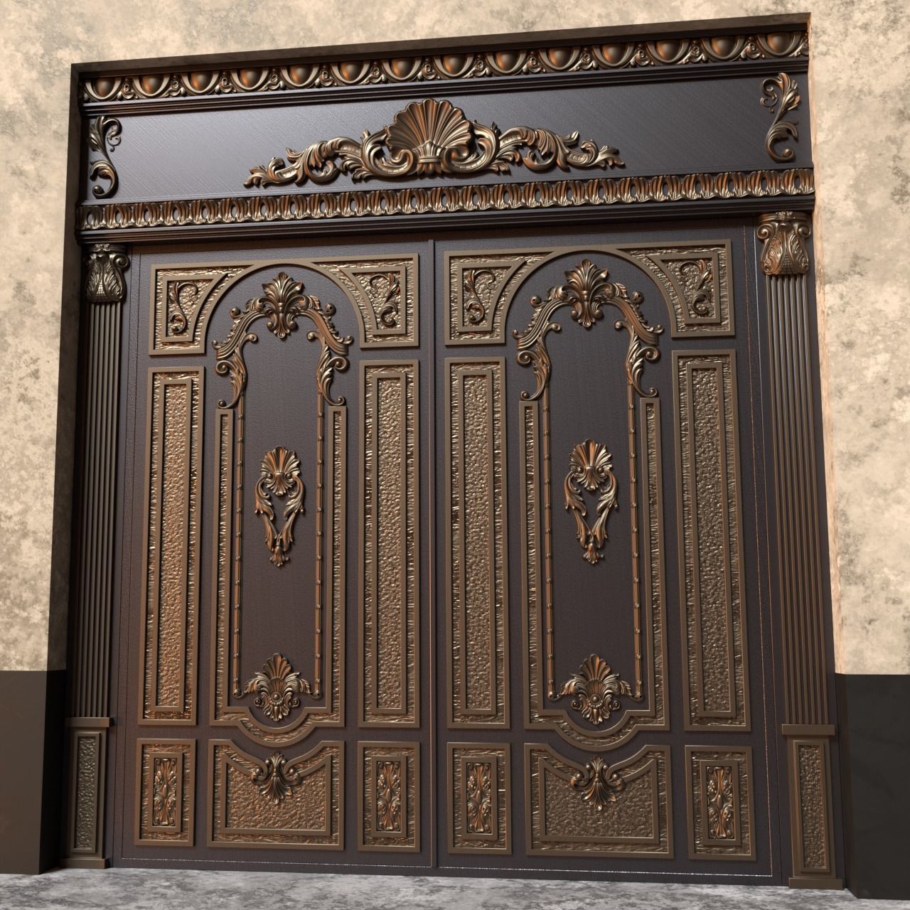 Gate rg13 Low-poly 3D model_1