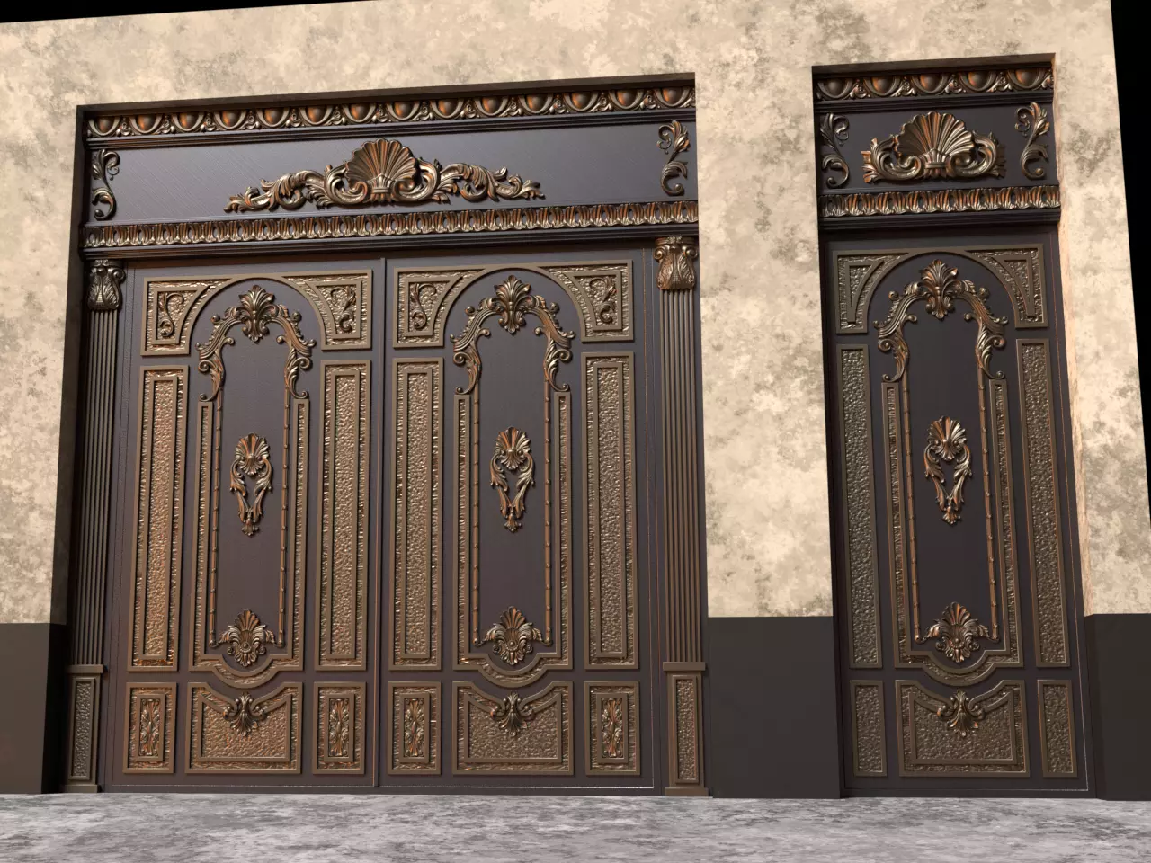 Gate rg13 Low-poly 3D model_0