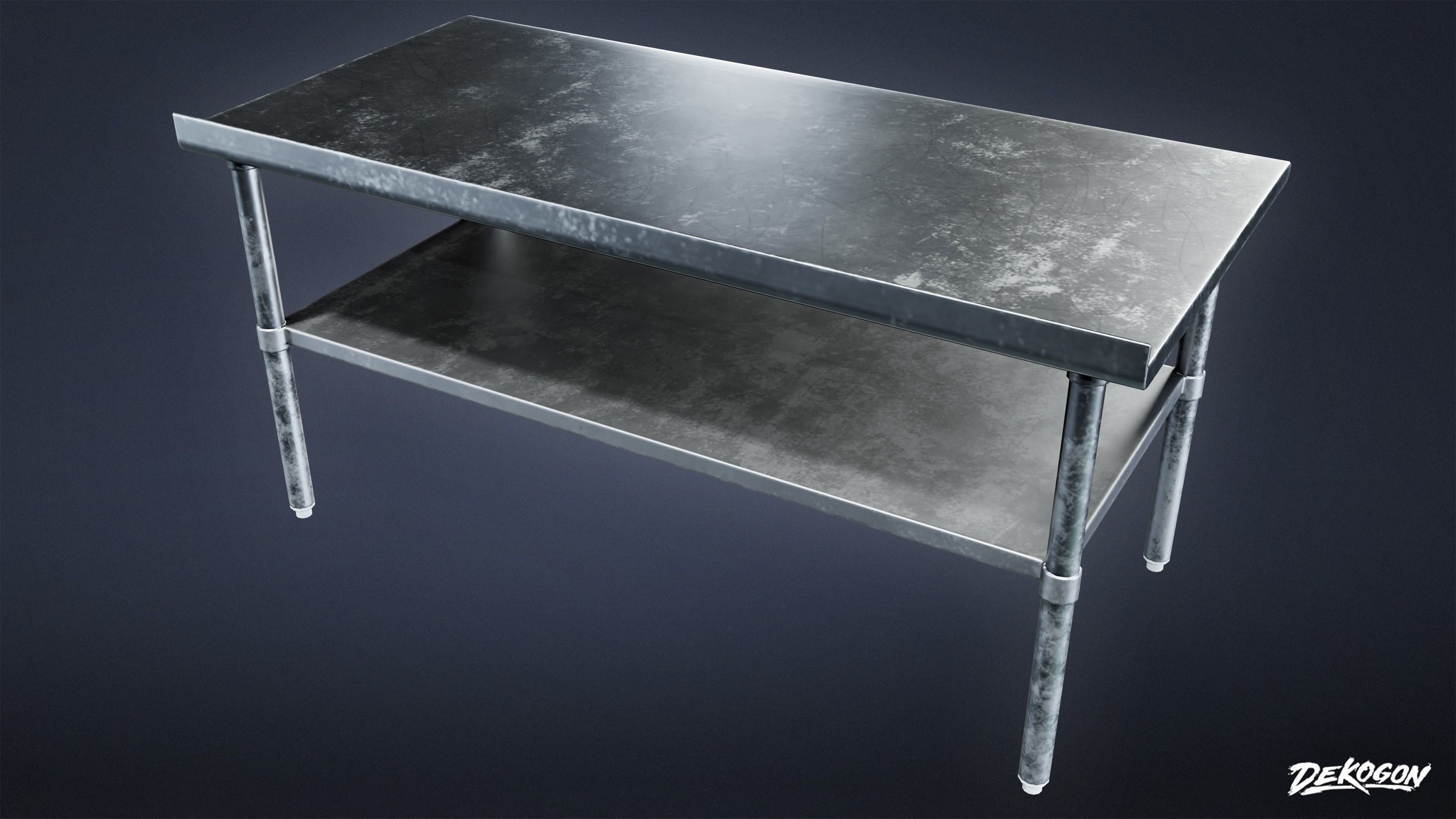 KITCHEN - Prep Table 01 - LOW POLY Low-poly 3D model_4