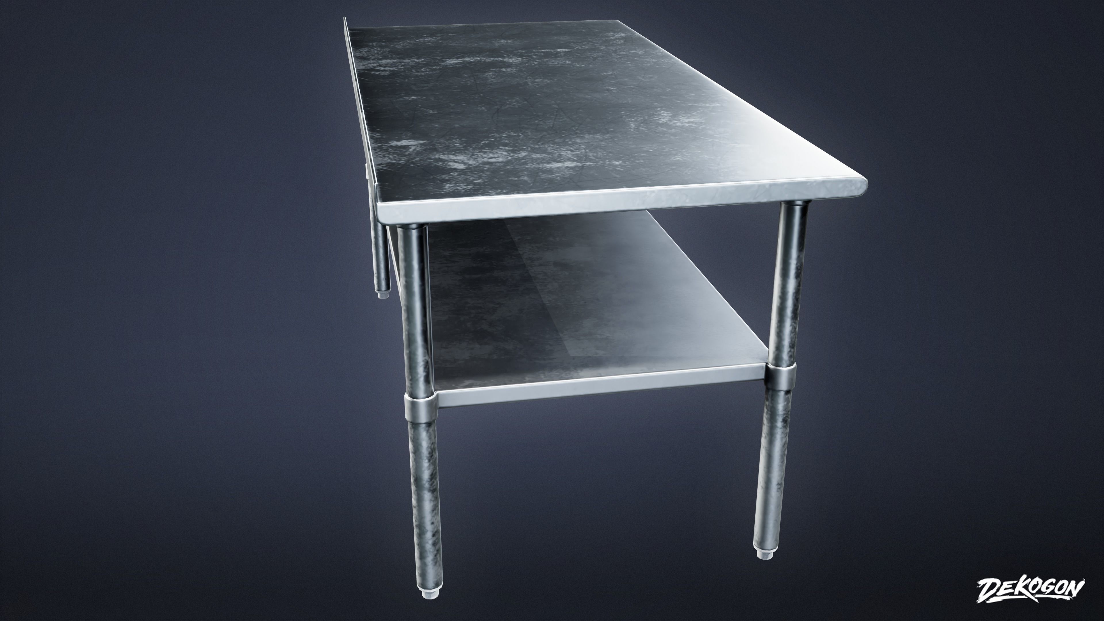 KITCHEN - Prep Table 01 - LOW POLY Low-poly 3D model_3