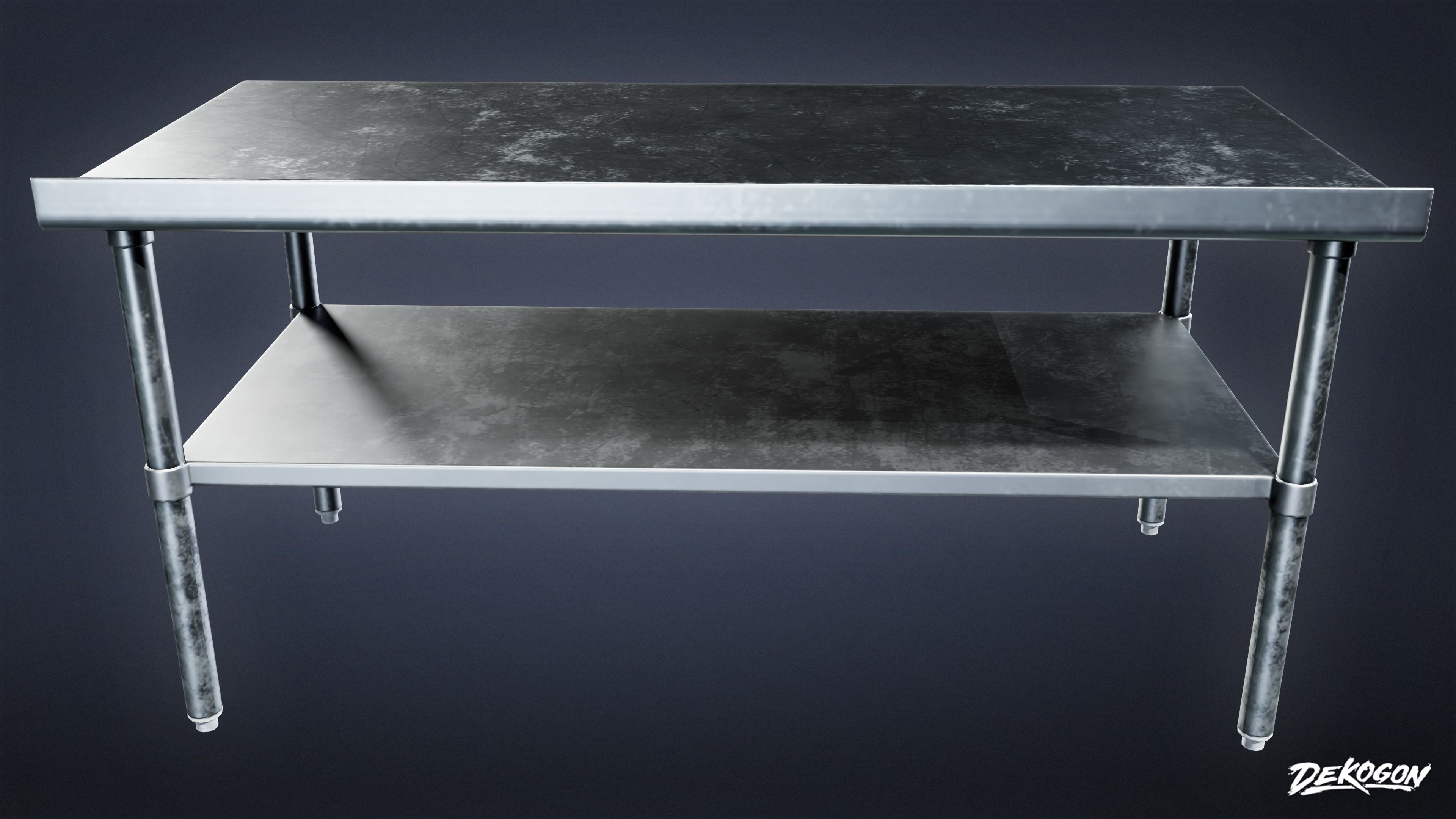 KITCHEN - Prep Table 01 - LOW POLY Low-poly 3D model_2