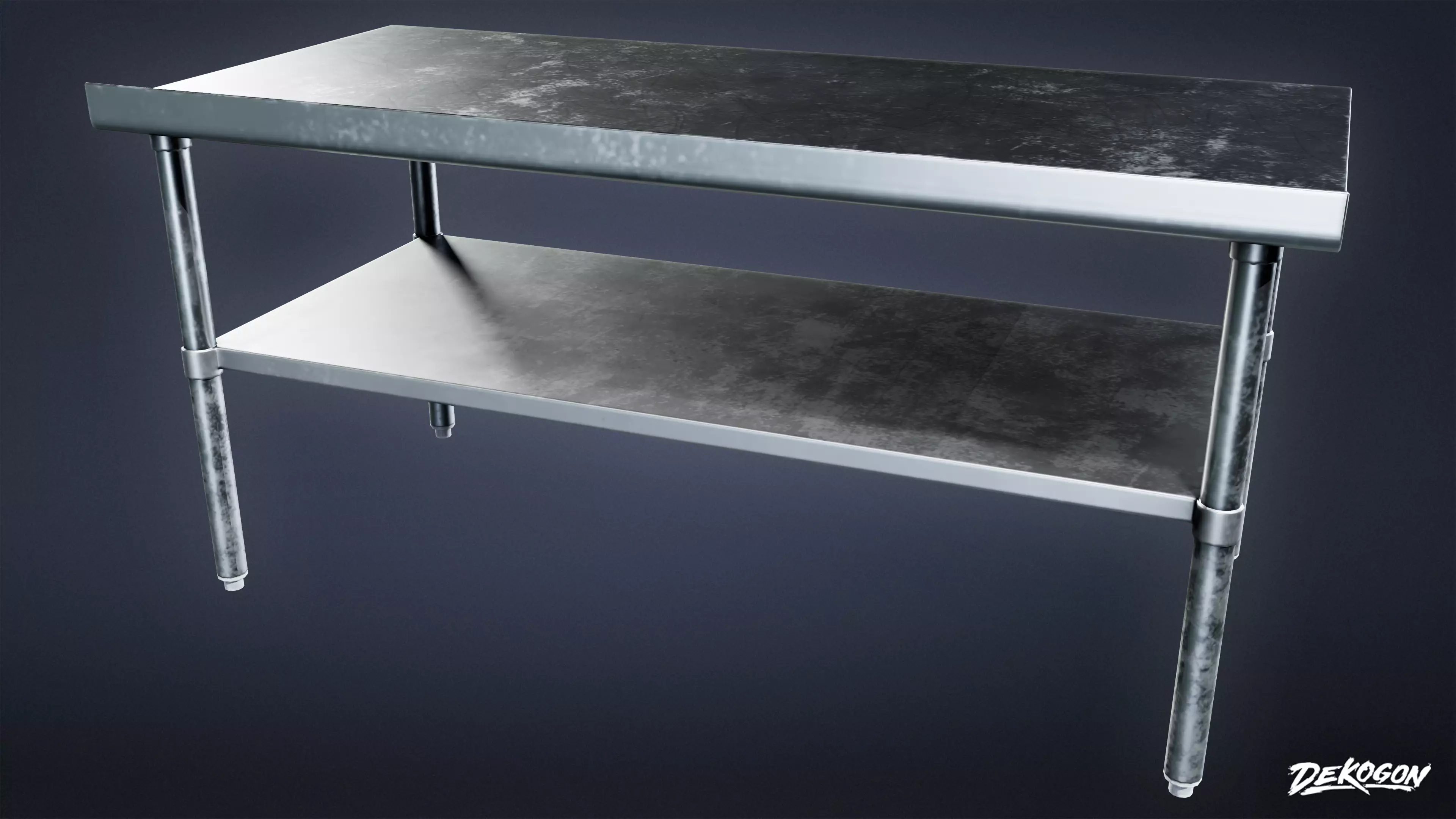 KITCHEN - Prep Table 01 - LOW POLY Low-poly 3D model_0