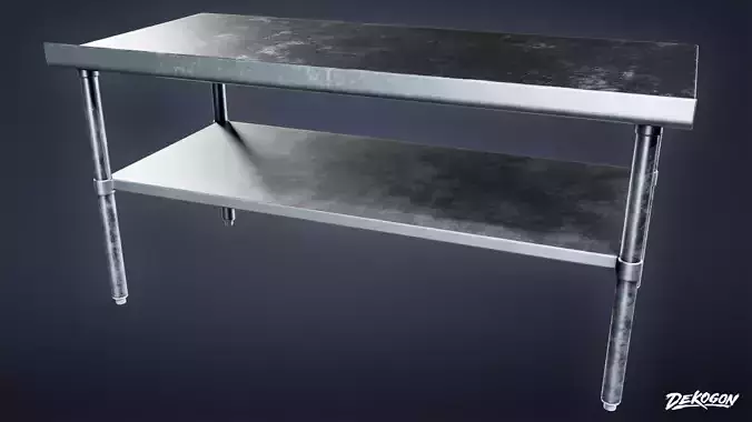 KITCHEN - Prep Table 01 - LOW POLY