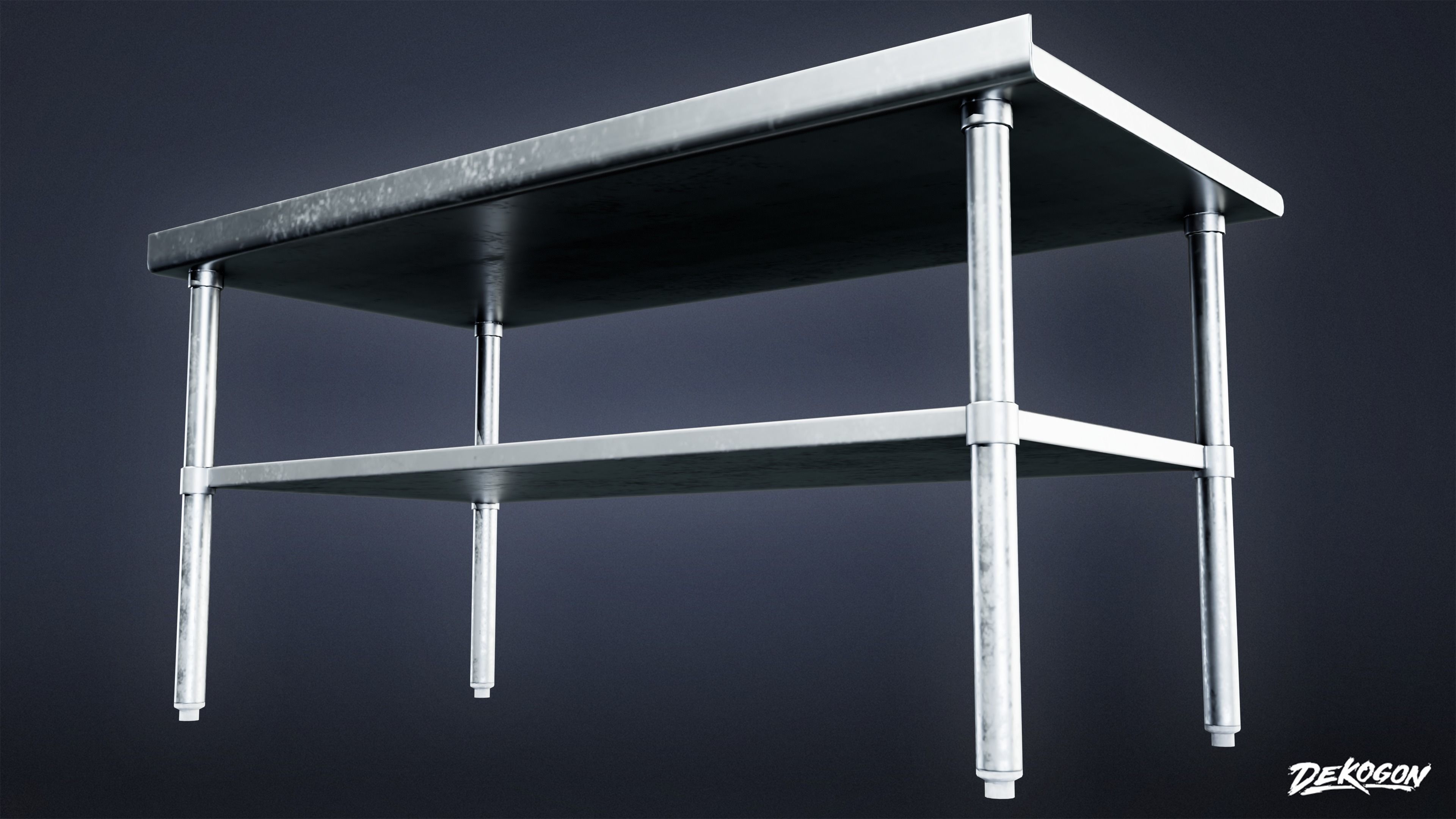 KITCHEN - Prep Table 01 - LOW POLY Low-poly 3D model_5