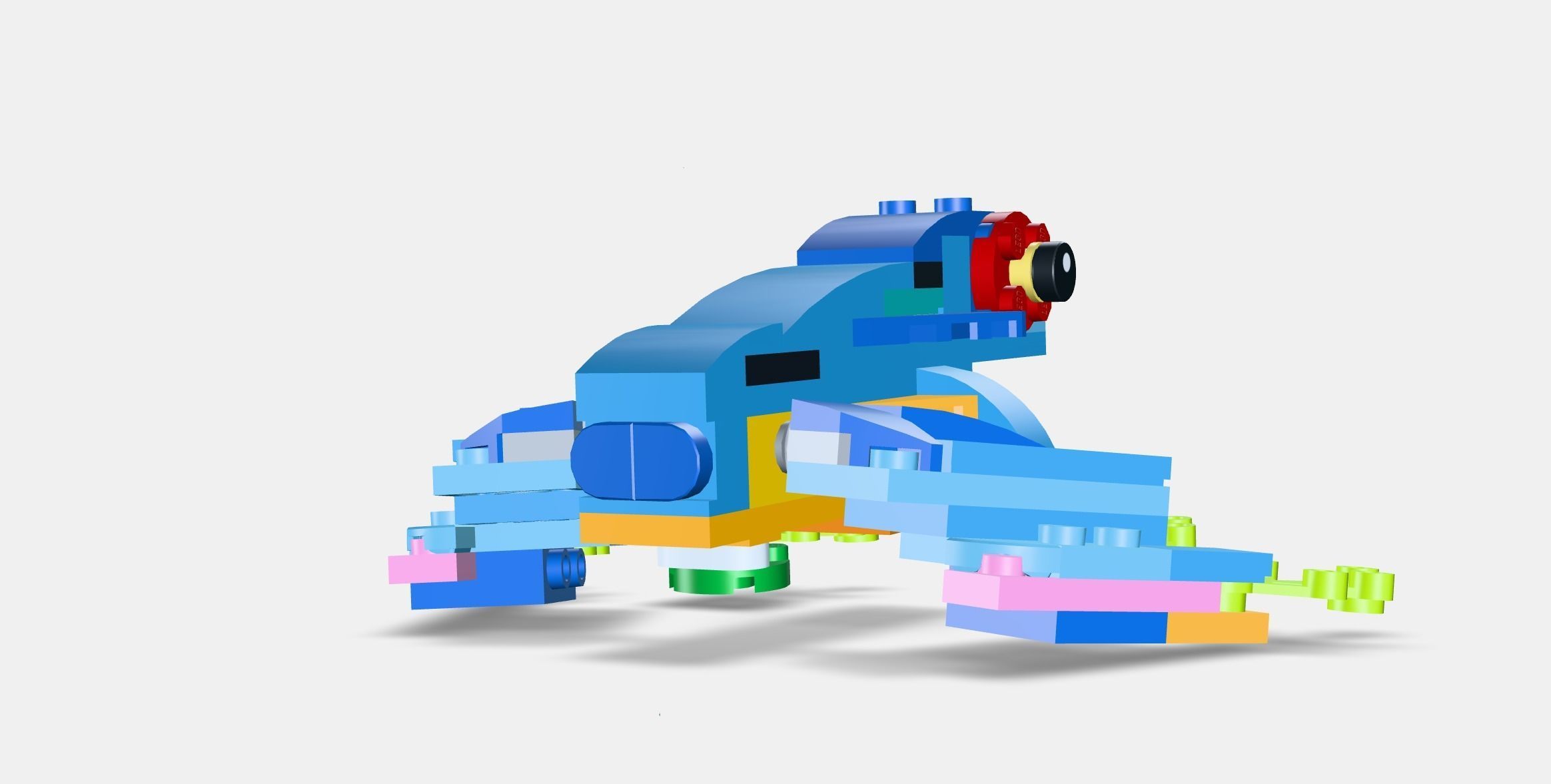LEGO Creator 3in1 Exotic Parrot 31136 Low-poly 3D model_6