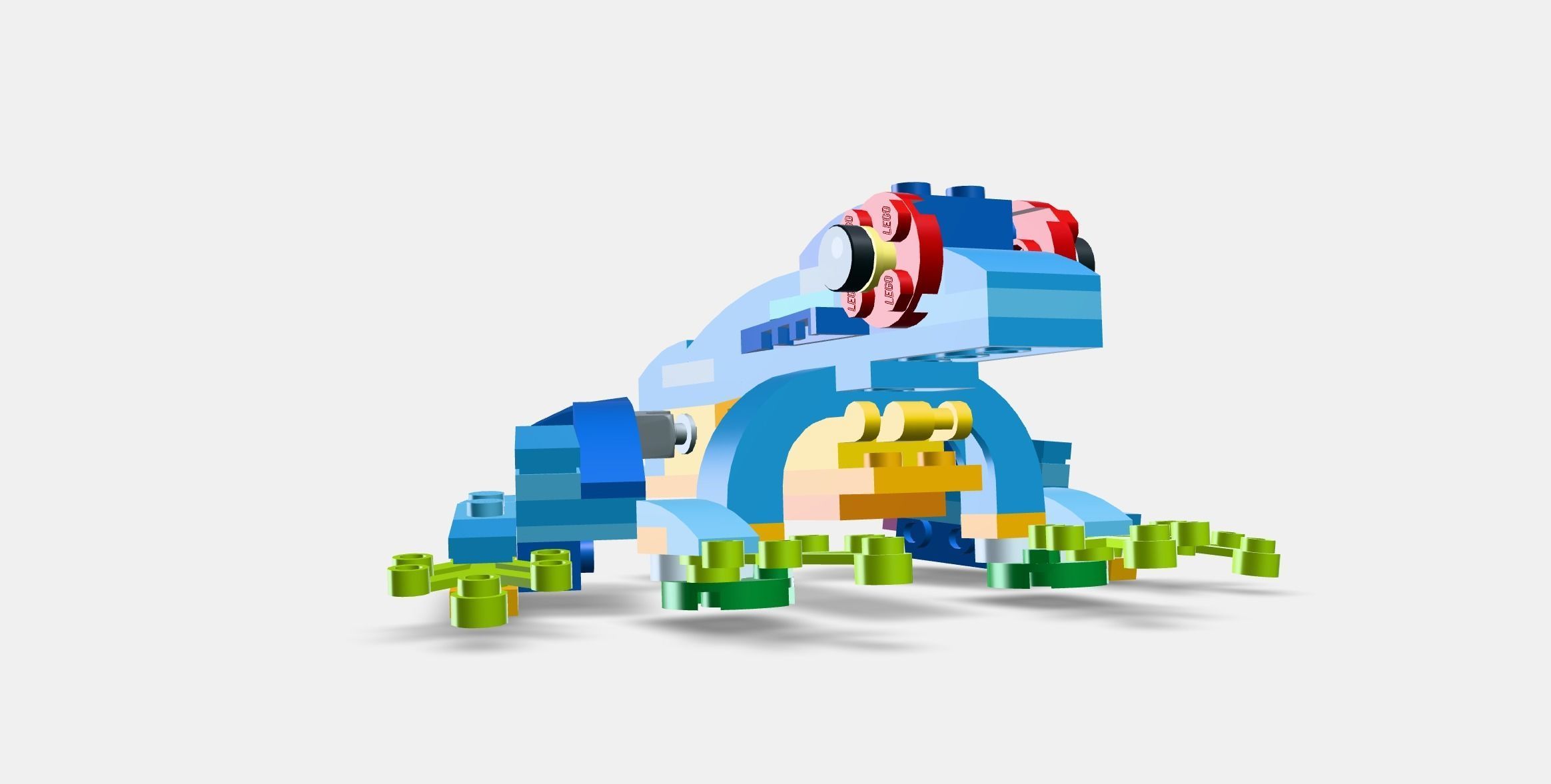 LEGO Creator 3in1 Exotic Parrot 31136 Low-poly 3D model_9