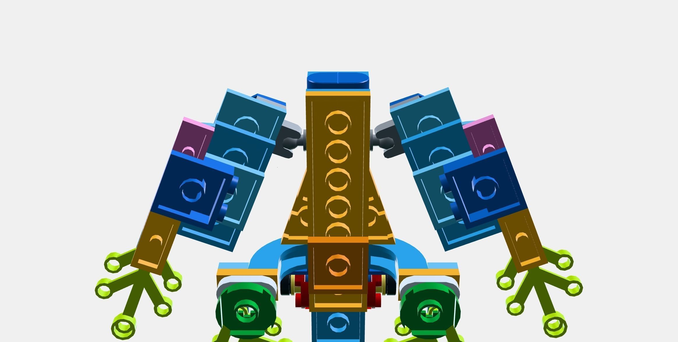 LEGO Creator 3in1 Exotic Parrot 31136 Low-poly 3D model_8