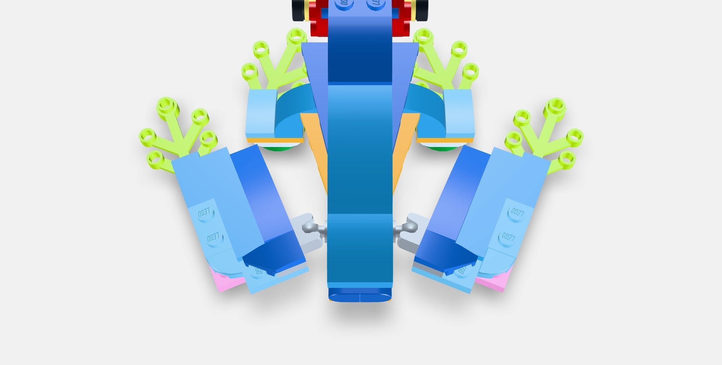 LEGO Creator 3in1 Exotic Parrot 31136 Low-poly 3D model_4