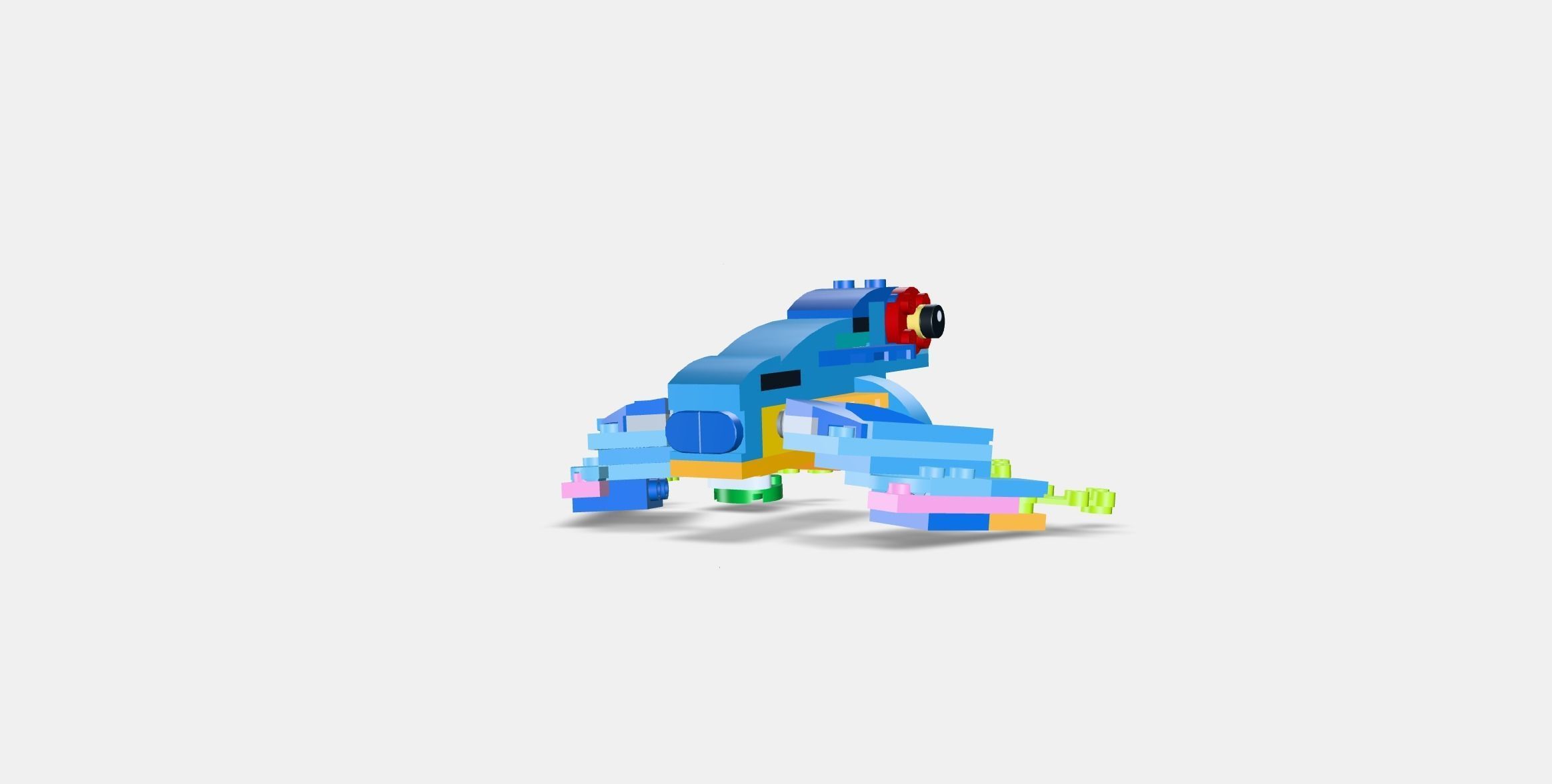 LEGO Creator 3in1 Exotic Parrot 31136 Low-poly 3D model_5