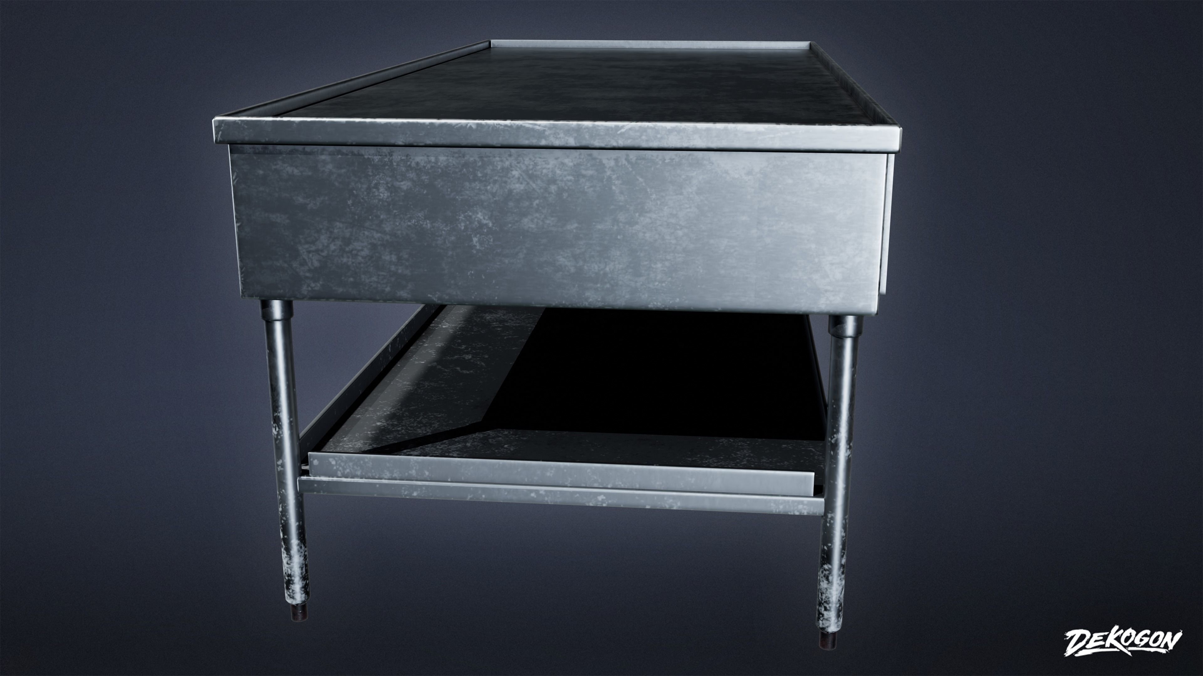 KITCHEN - Prep Table 03 - LOW POLY Low-poly 3D model_3