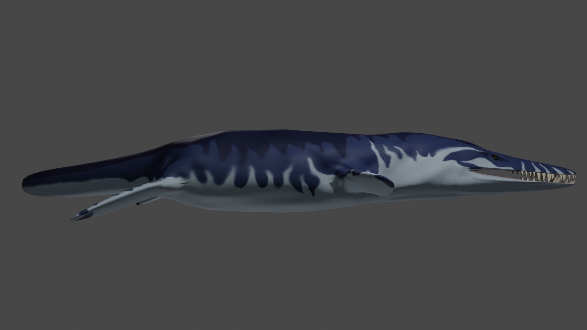 Pliosaur Low-poly 3D model_3