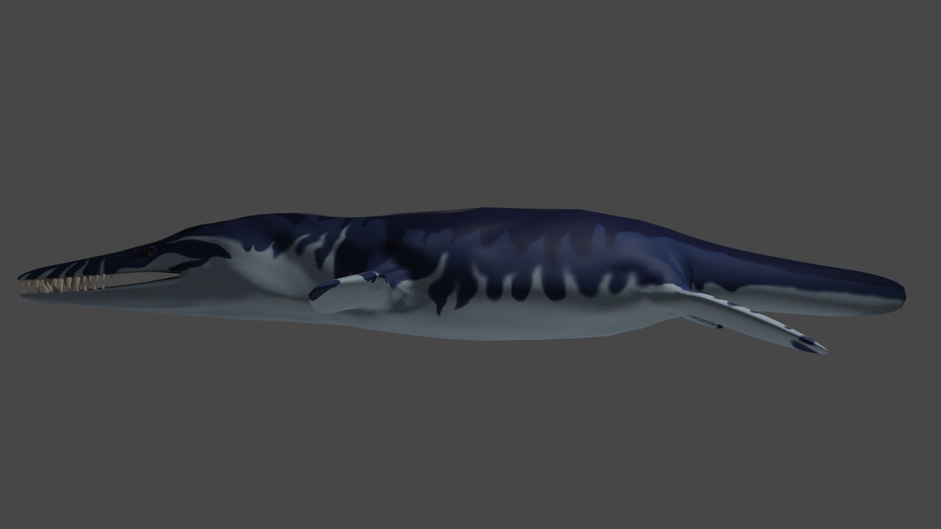 Pliosaur Low-poly 3D model_2