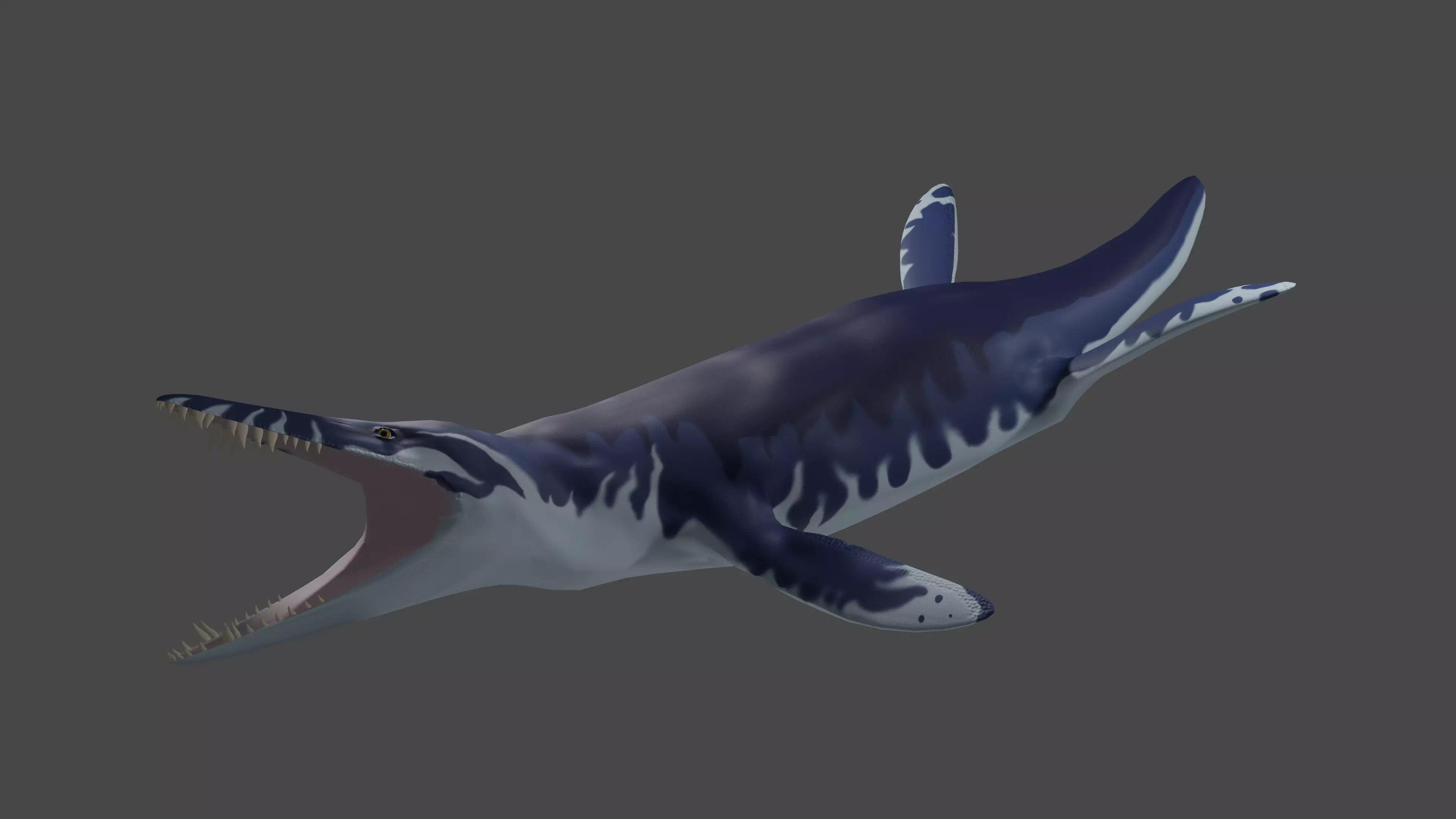 Pliosaur Low-poly 3D model_0