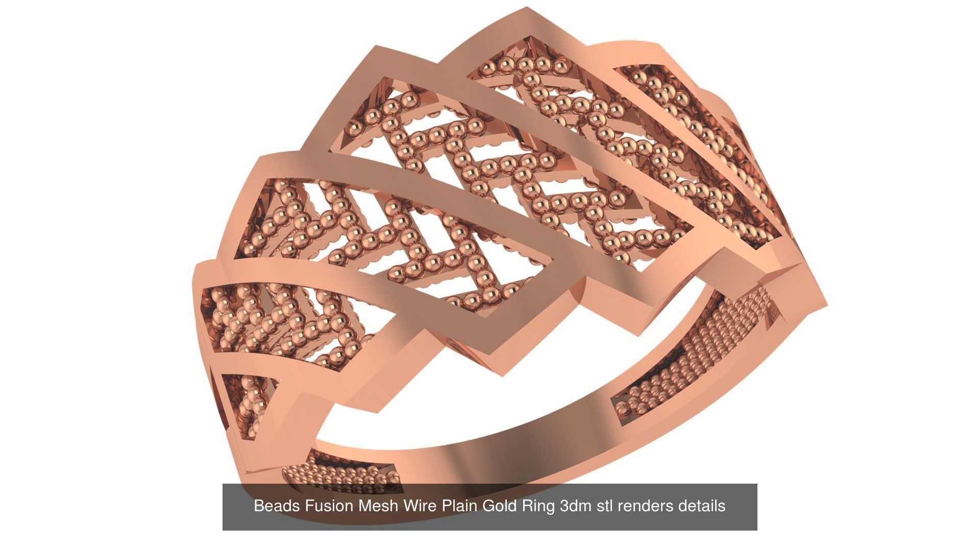 30 Wire Plain Gold Ring 3dm stl renders details 3D Model Collection_31