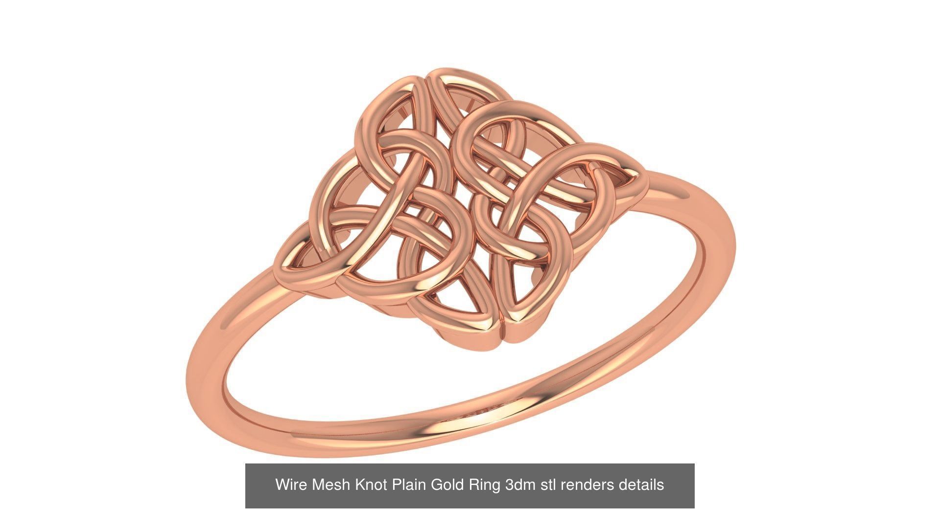 30 Wire Plain Gold Ring 3dm stl renders details 3D Model Collection_25