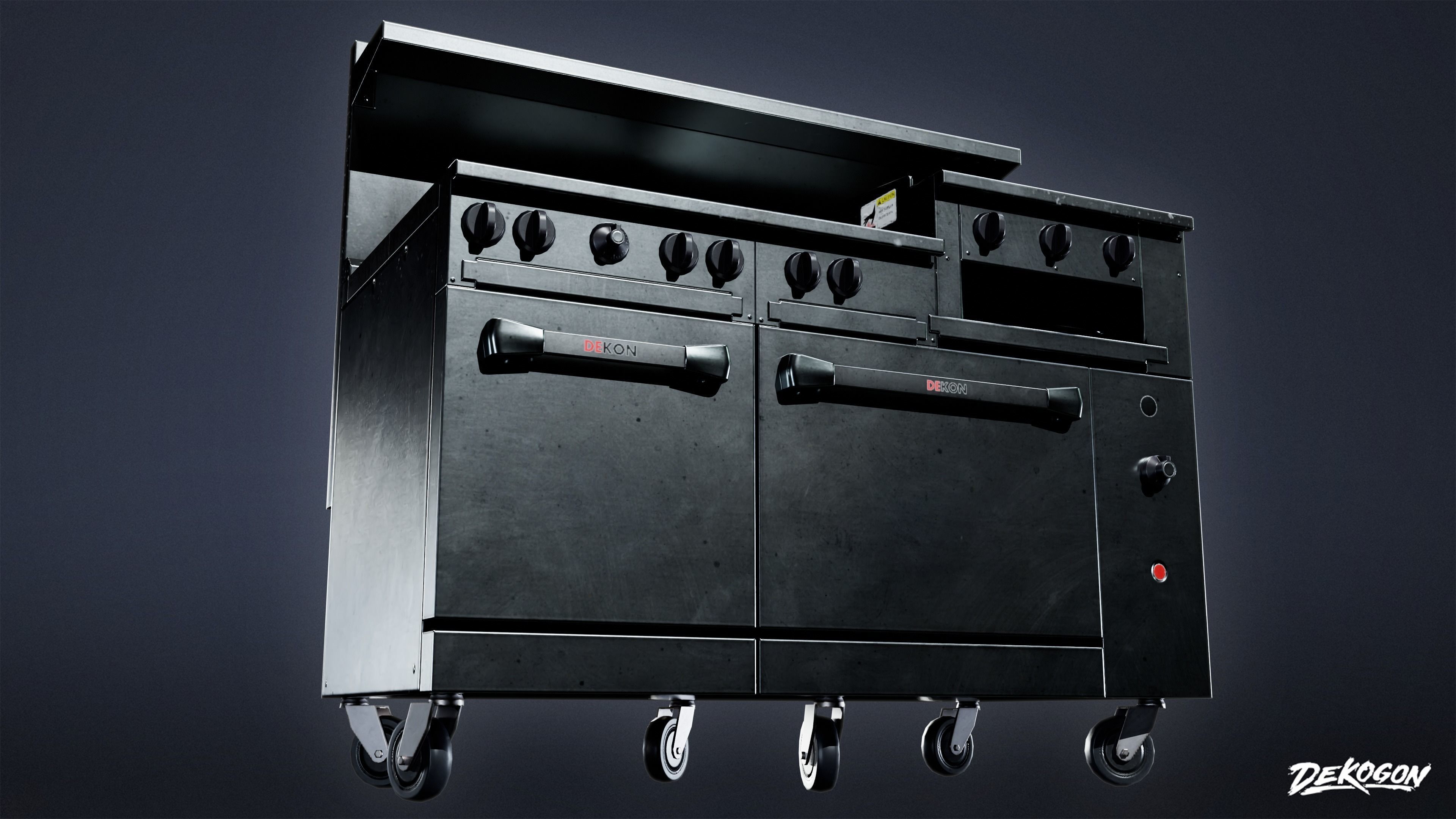 KITCHEN - Range 01 - LOW POLY Low-poly 3D model_6