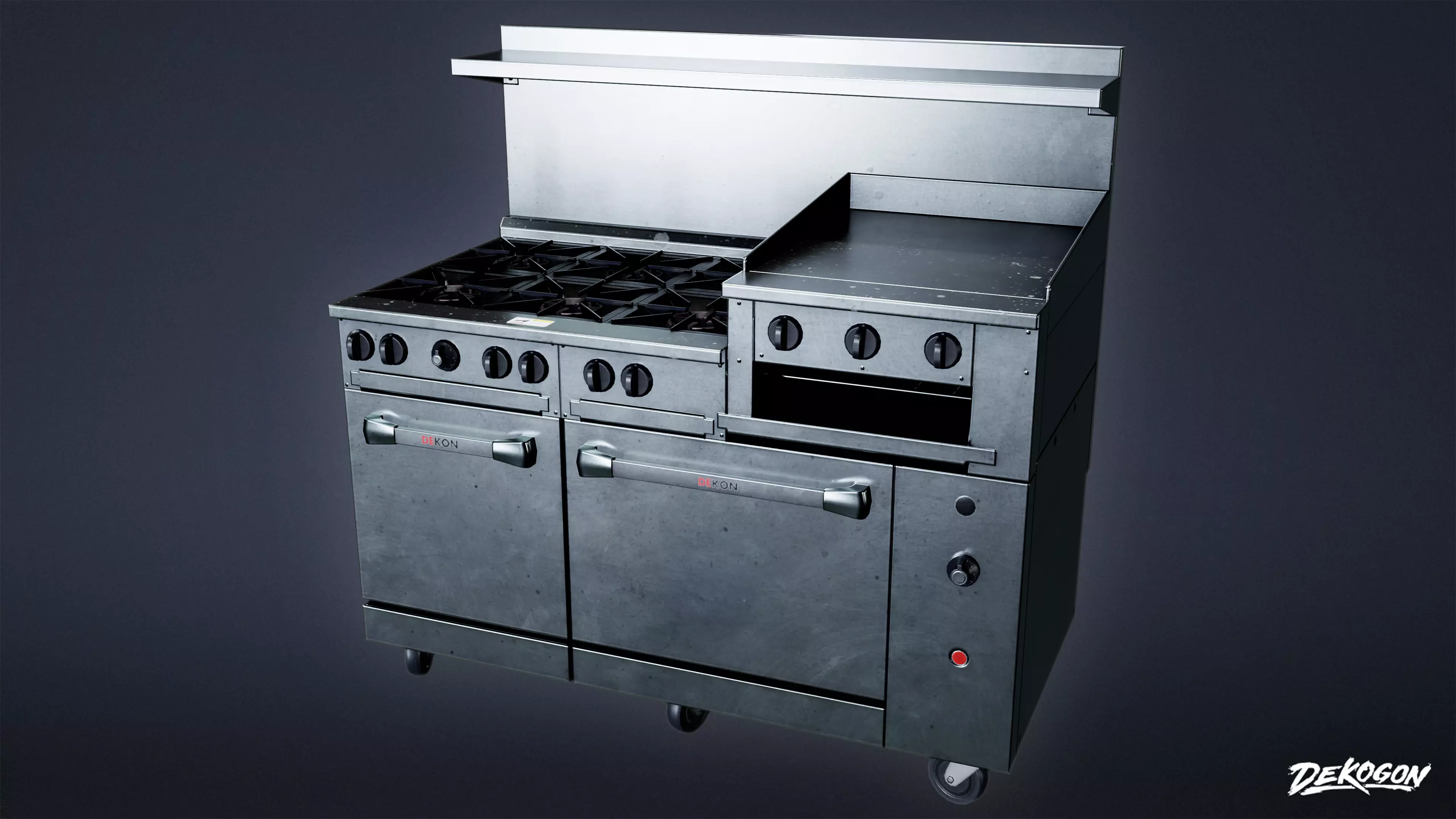 KITCHEN - Range 01 - LOW POLY Low-poly 3D model_0