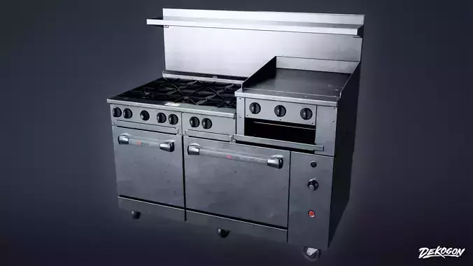 KITCHEN - Range 01 - LOW POLY