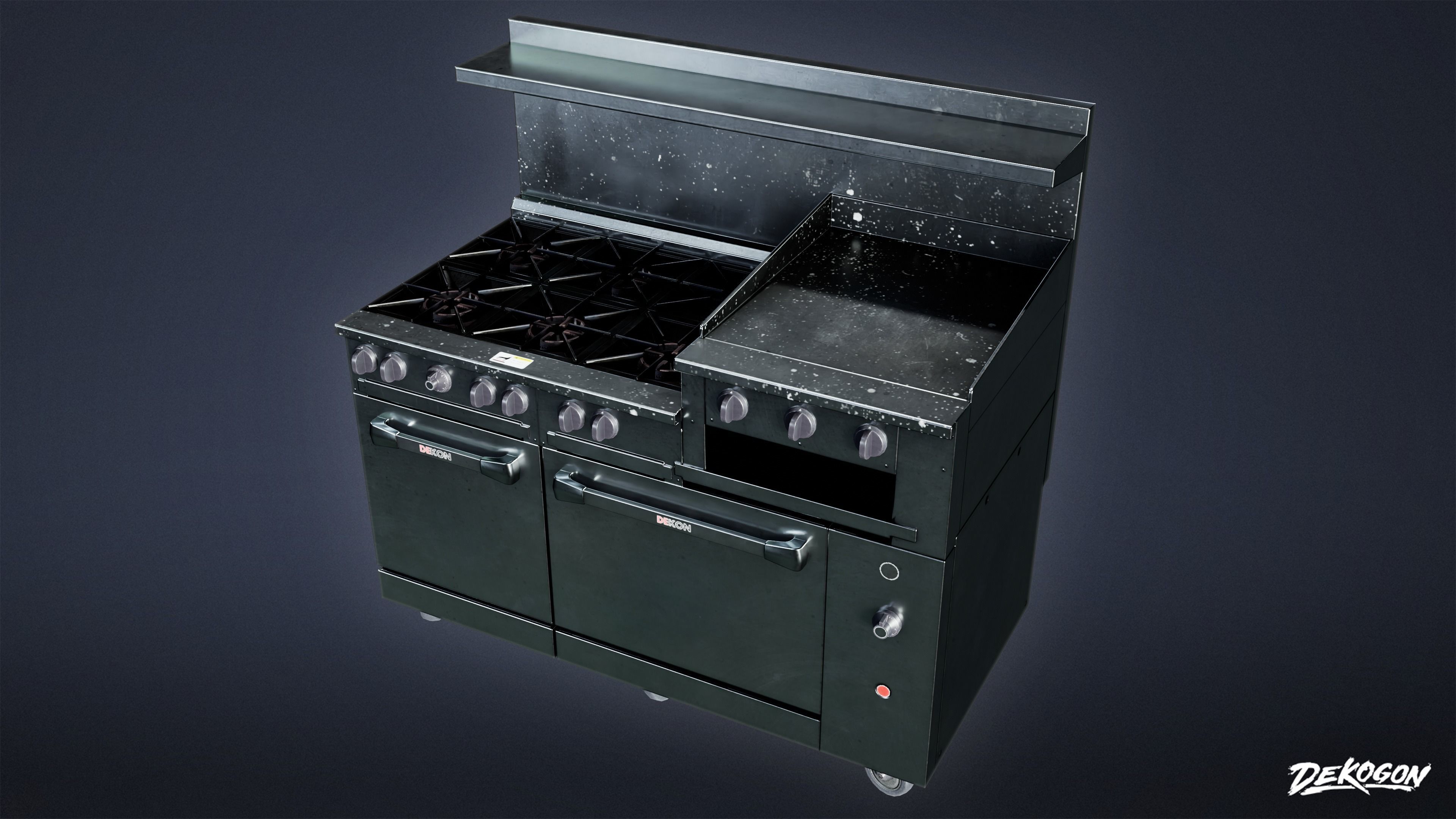 KITCHEN - Range 01 - LOW POLY Low-poly 3D model_5