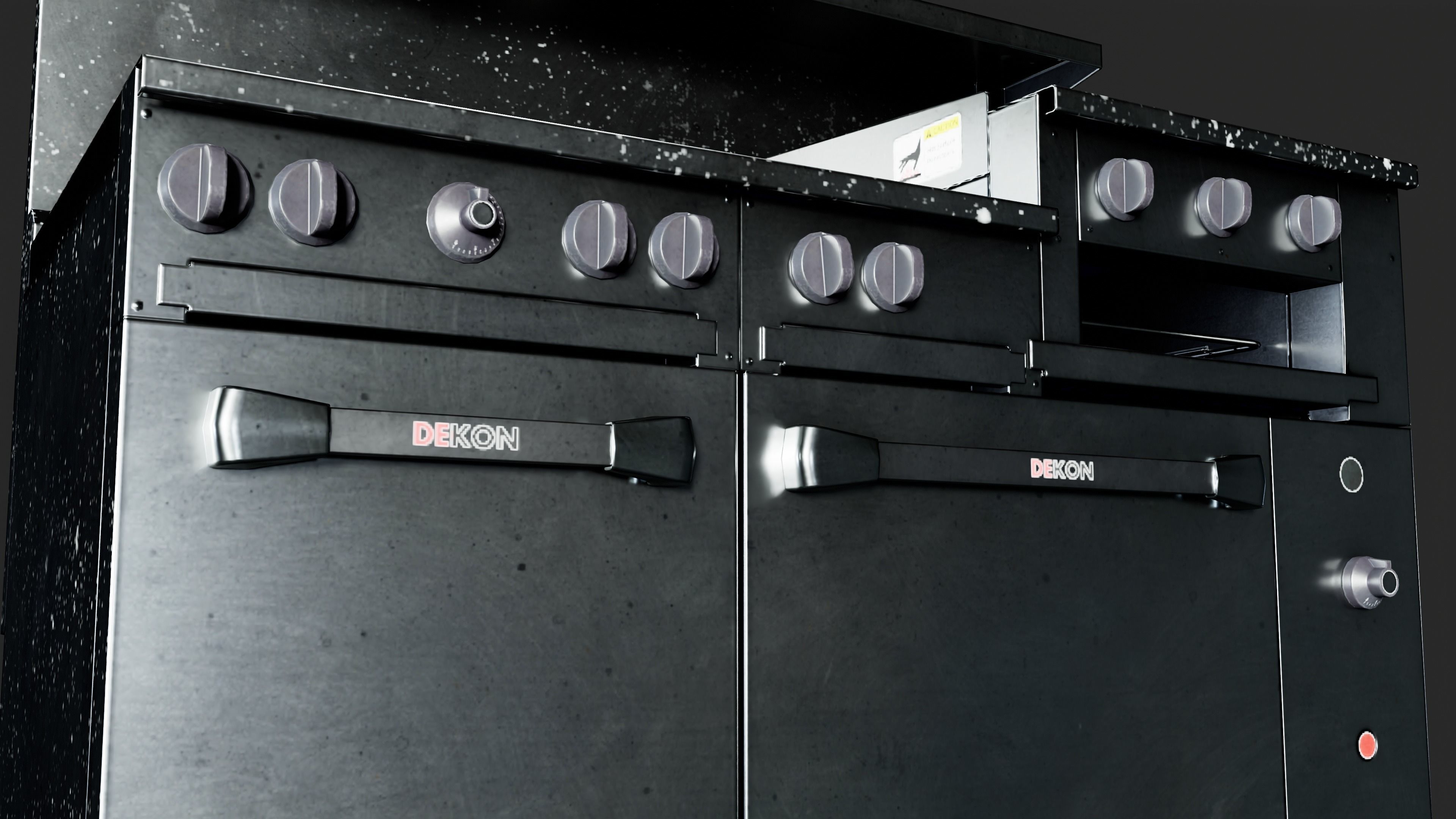 KITCHEN - Range 01 - LOW POLY Low-poly 3D model_8