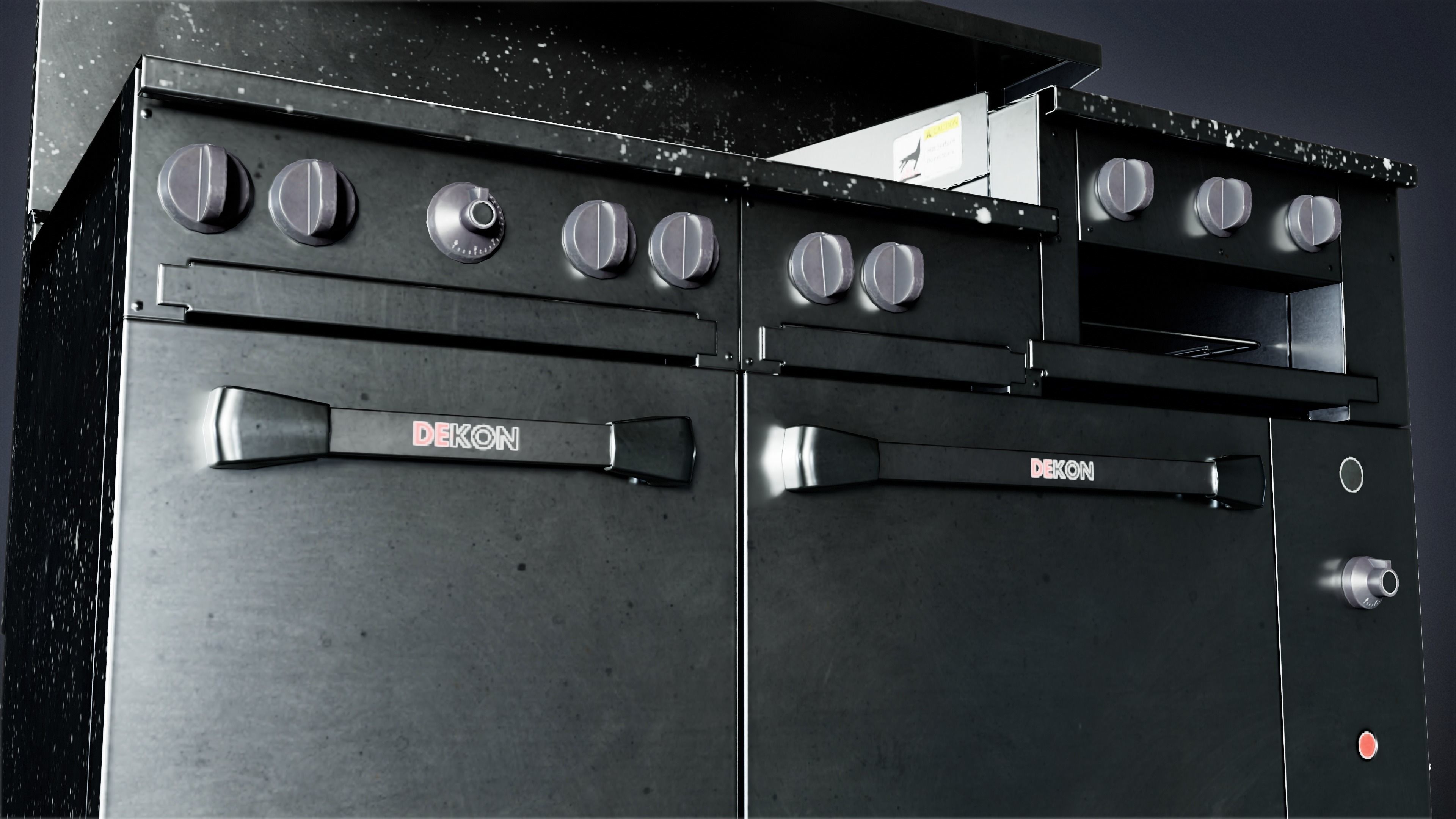 KITCHEN - Range 01 - LOW POLY Low-poly 3D model_9