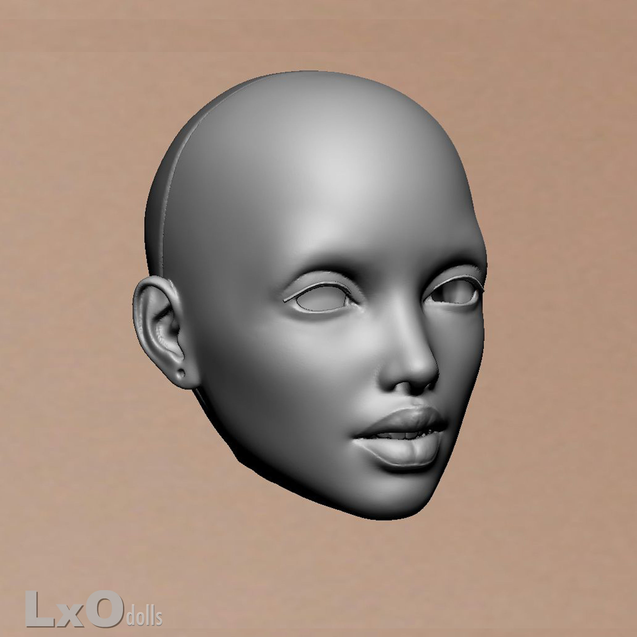 3D BJD doll Head Female Character Teenager 3D print - JILL 3D print model_3