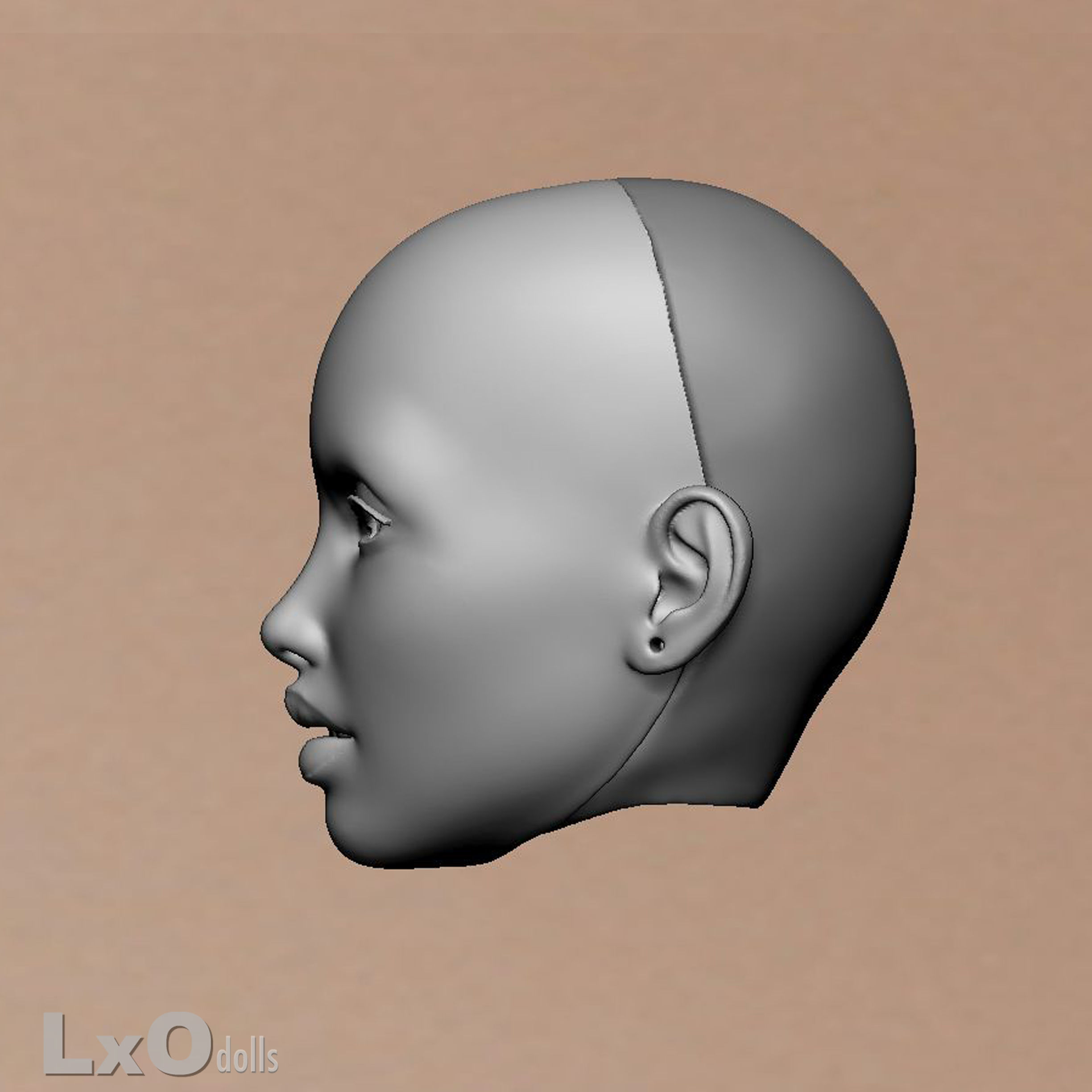3D BJD doll Head Female Character Teenager 3D print - JILL 3D print model_4