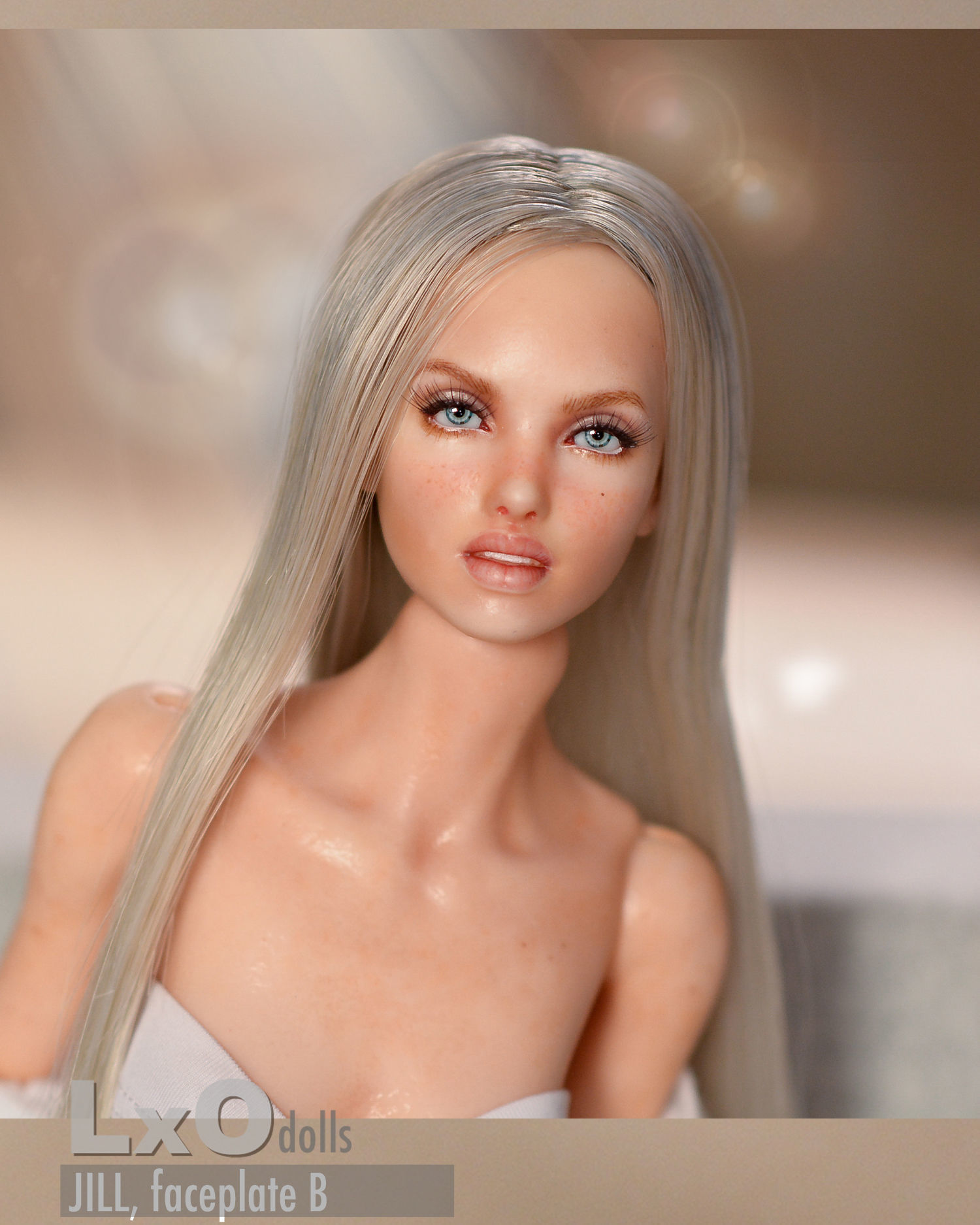 3D BJD doll Head Female Character Teenager 3D print - JILL 3D print model_8