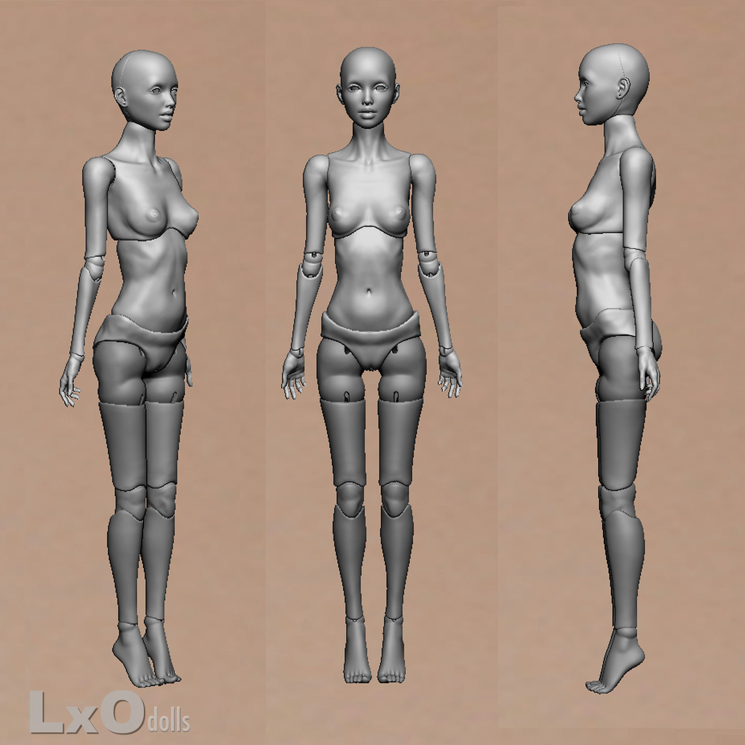 3D BJD doll NATURAL BEAUTY - 3D print model 3D print model_3