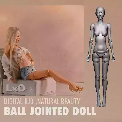 3D BJD doll NATURAL BEAUTY - 3D print model