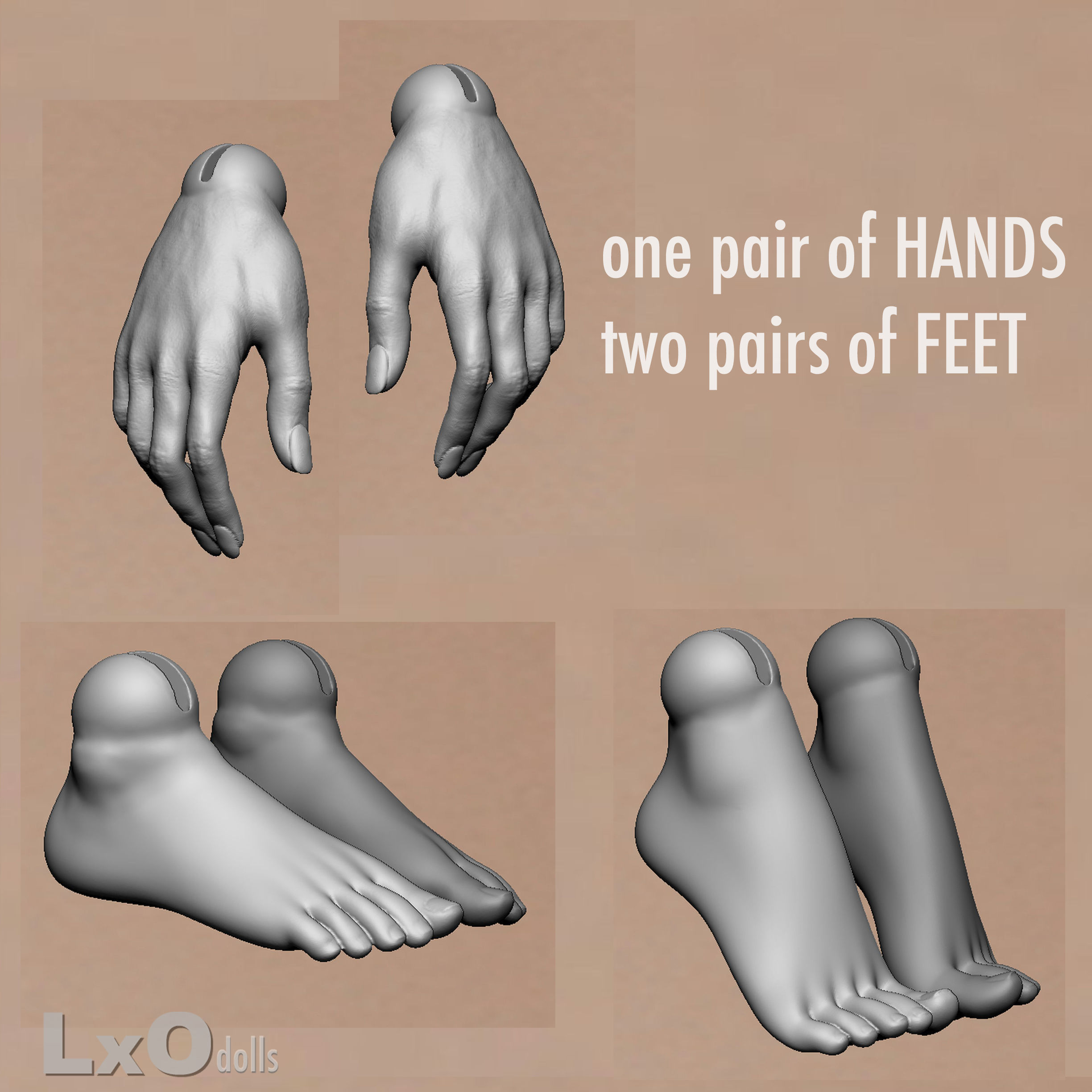 3D BJD doll NATURAL BEAUTY - 3D print model 3D print model_4