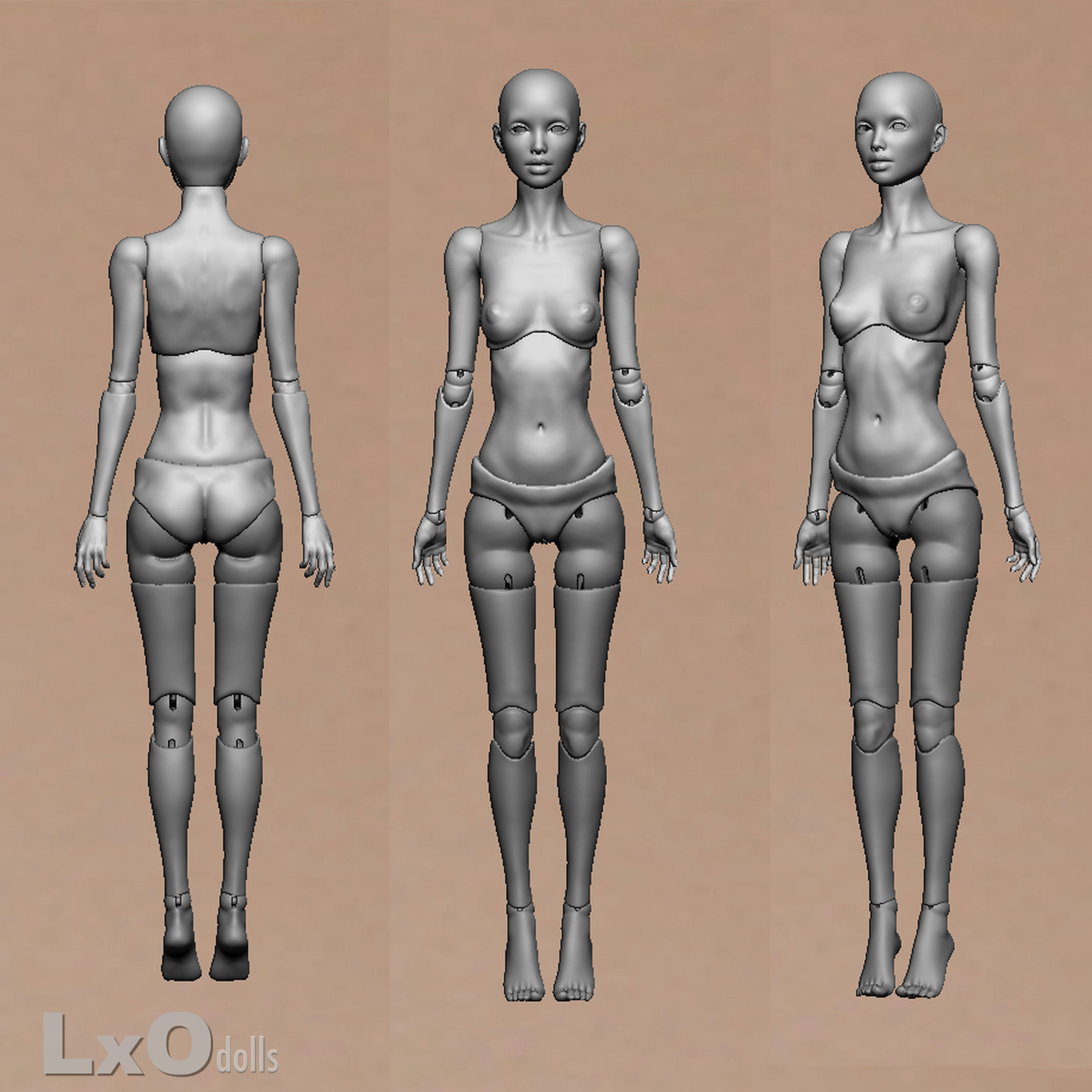 3D BJD doll NATURAL BEAUTY - 3D print model 3D print model_2