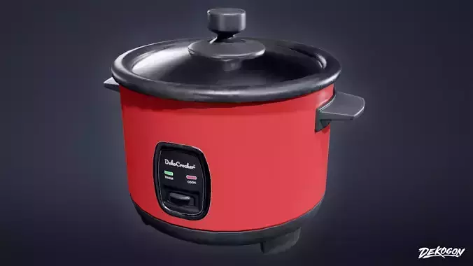KITCHEN - Rice Cooker 01 - LOW POLY