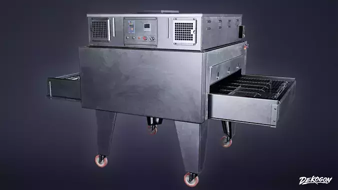 KITCHEN - Rolling Oven 01 - LOW POLY