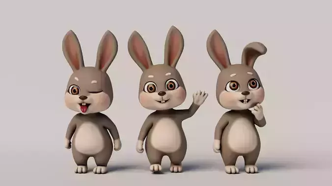 Rigged Cartoon Rabbit