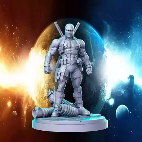 Deadpool Marvel Super Hero 32mm Pre-supported