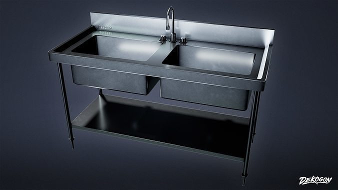 KITCHEN - Sink 01 - LOW POLY Low-poly 3D model