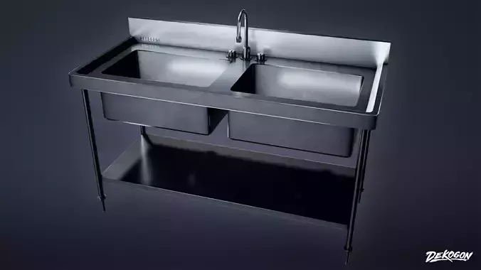 KITCHEN - Sink 01 - LOW POLY