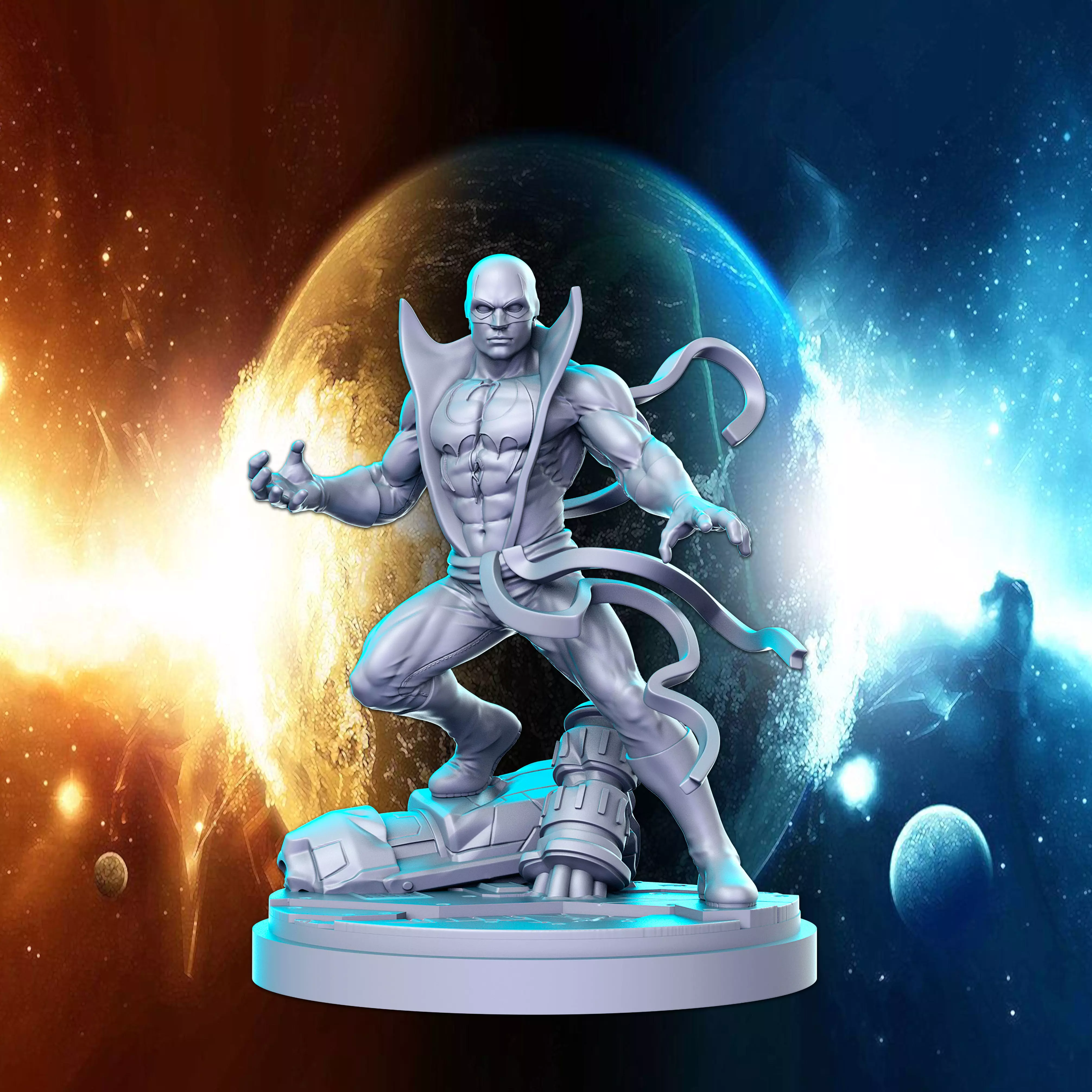 Iron Fist Marvel Super Hero 32mm Pre-supported 3D print model_0